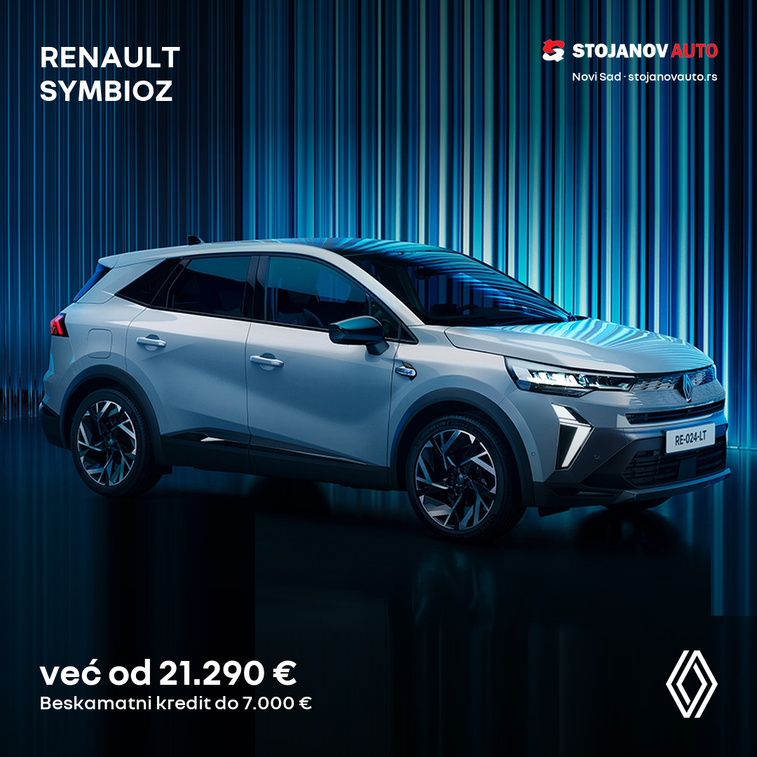 Renault Symbioz, jesenja ponuda već od 21.290 evra uz beskamatni kredit do 7.000 evra, Stojanov Auto Novi Sad